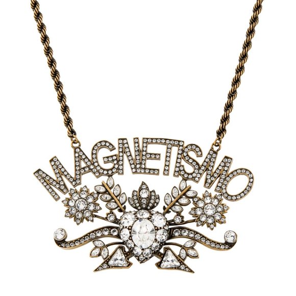 Gucci Magnetismo Crystal Necklace in Gold